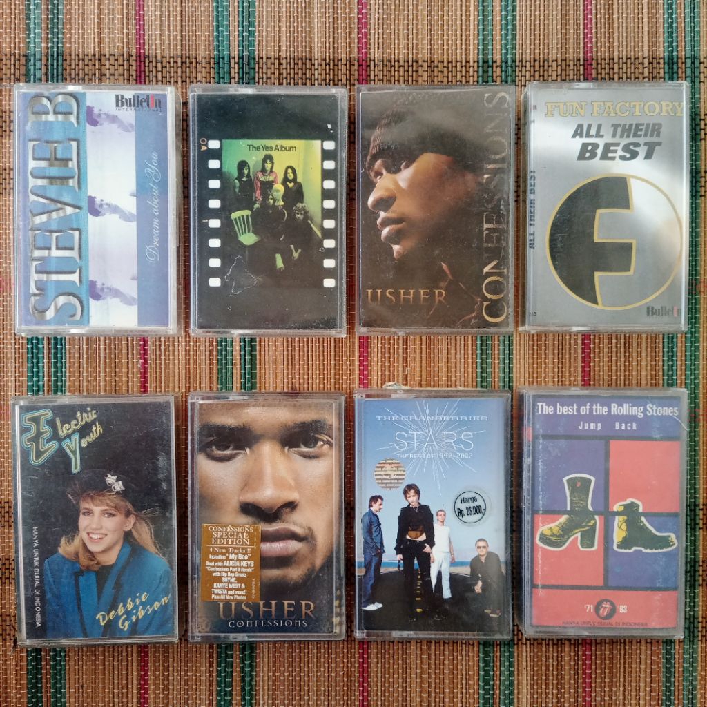 CASSETTE TAPE KASET PITA . THE ROLLING STONE . THE CRANBERRIES . USHER . DEBBIE GIBSON . FUN FACTORY