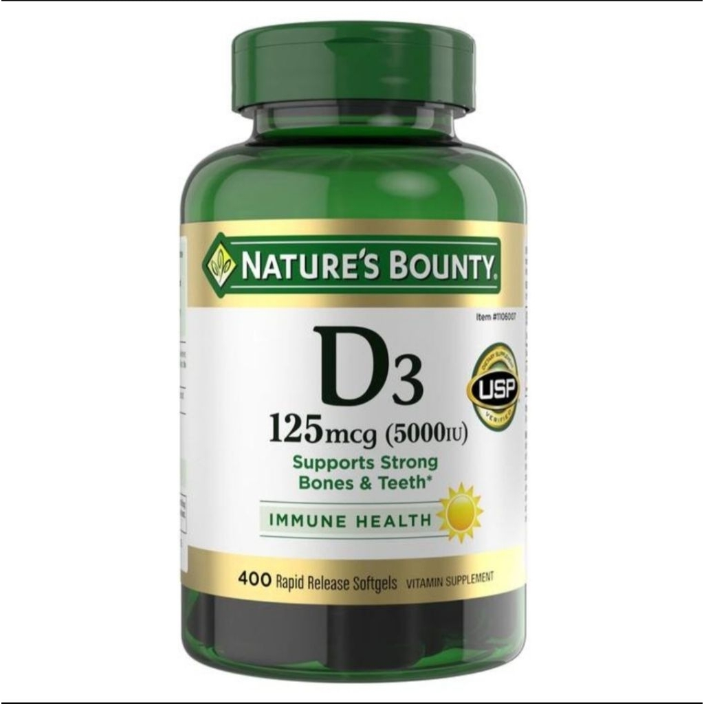 nature's bounty vitamin D3 5000 iu 400.softgel