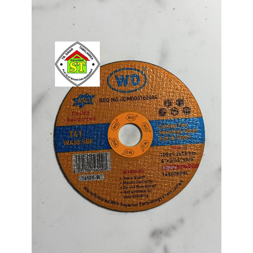 WD Mata/Batu Gerinda Potong Besi T41 WA60 SBF
