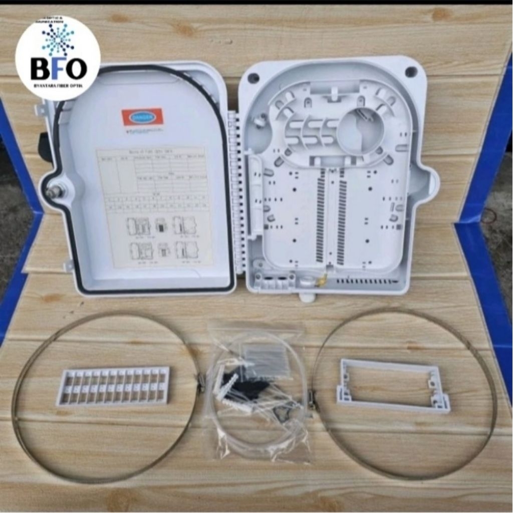 odp 24 core / odp 24 core kosongan / ODP 24 Core Box Fiber Optik Outdoor Kosongan + Klem Tiang