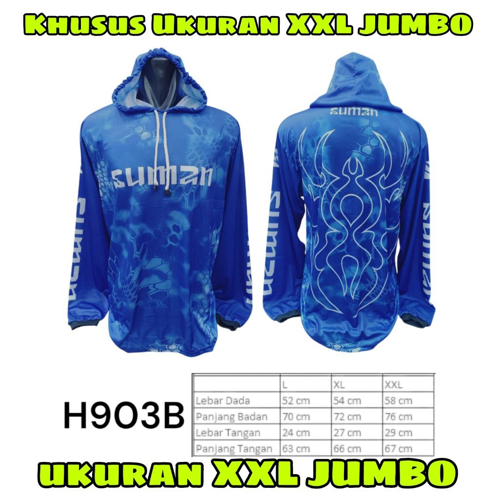 Baju Jersey Mancing XXL JUMBO Kaos Jersey Mancing Ukuran JUMBO