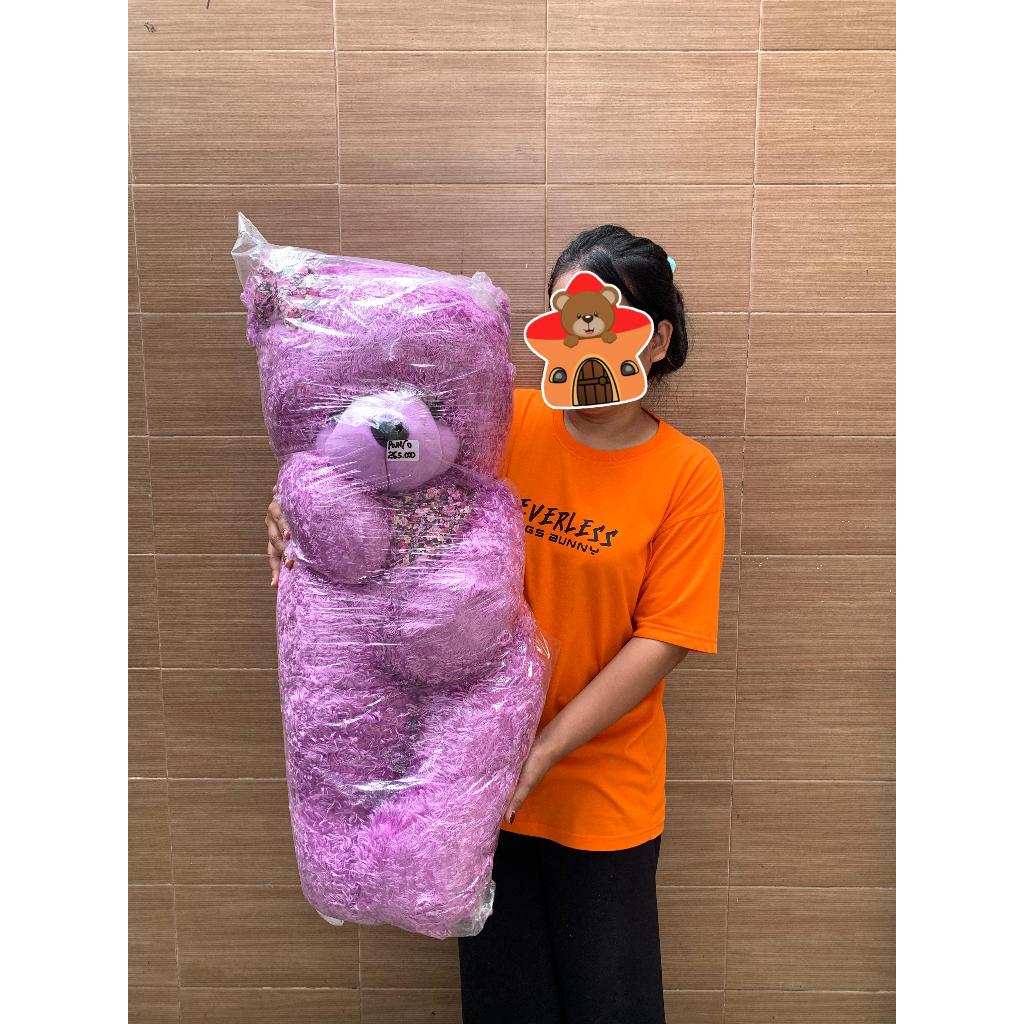Boneka Teddy Bear Beruang Ungu Purple Jumbo