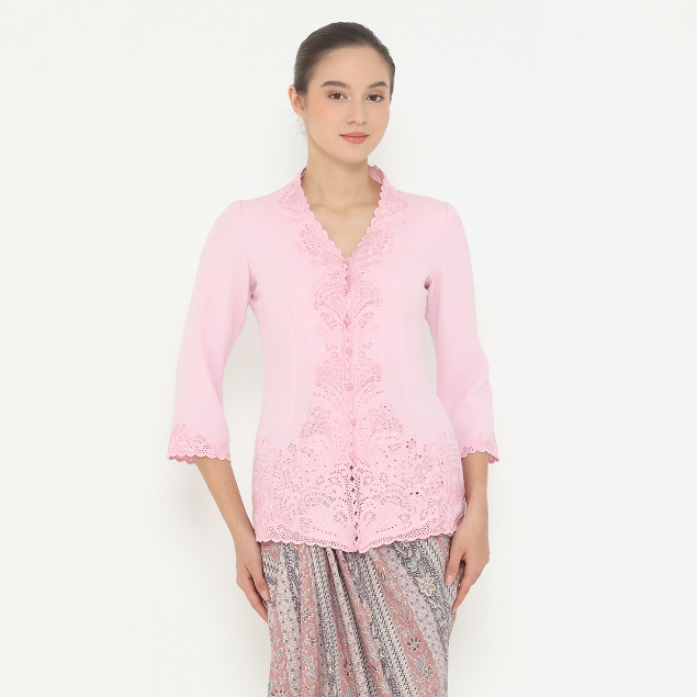 Lyne Halim - Blouse Kebaya Bordir, Pink BLO-3352