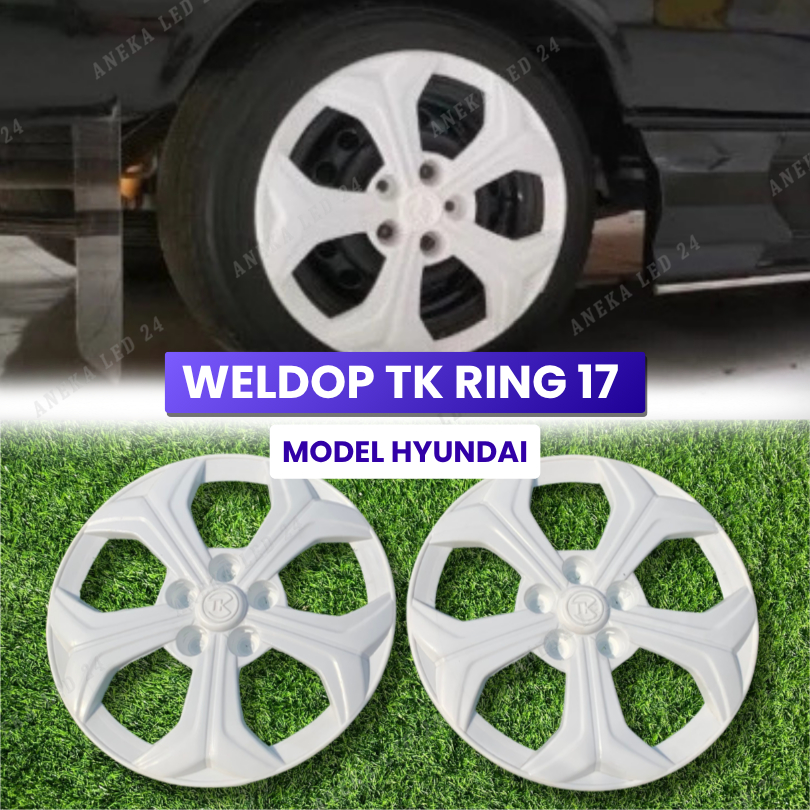 Weldop TK Hyundai Ring 17 Lubang Baut 5 Wildop R17 Plastik Lentur Cocok Untuk Pick Up, L300, New Car
