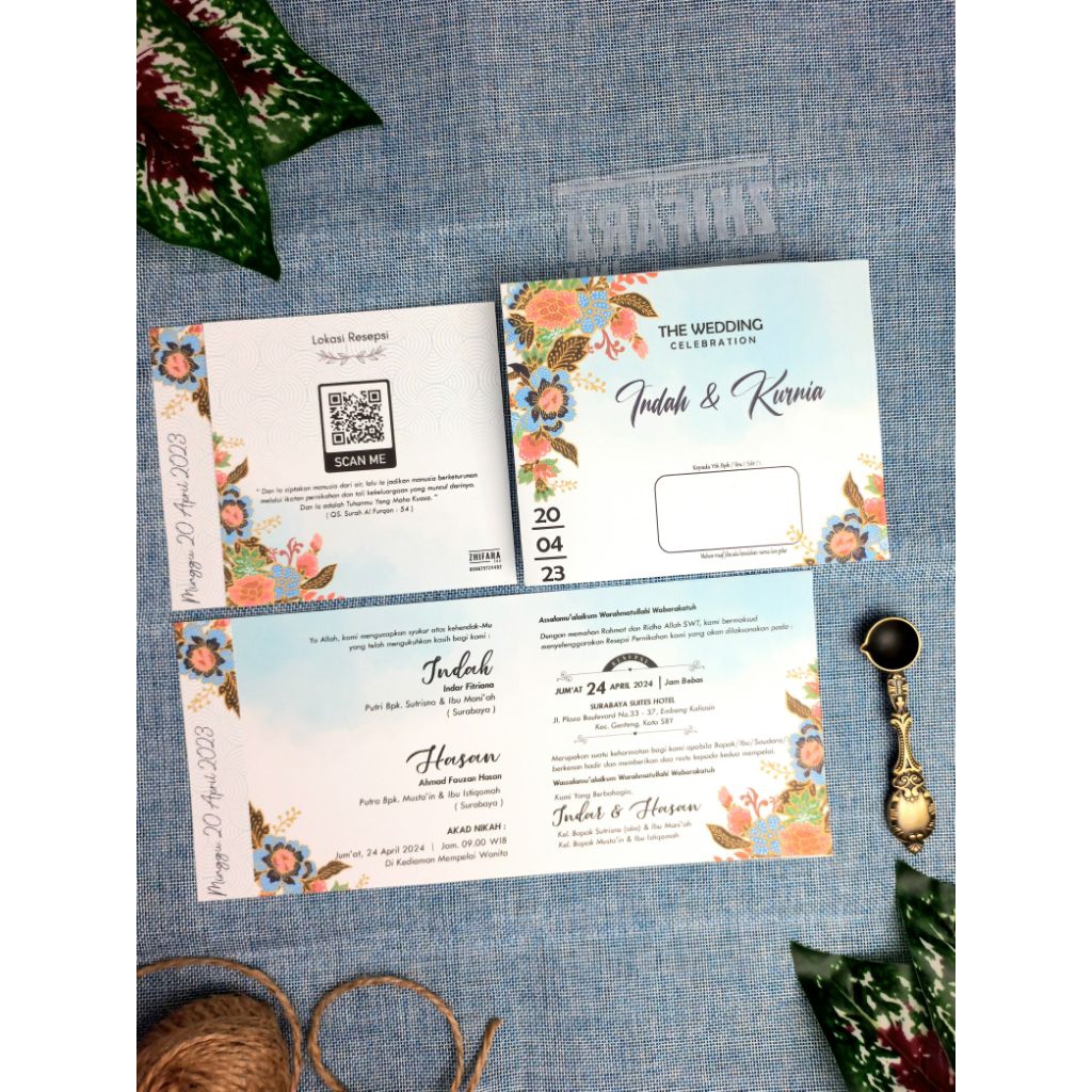 undangan nikah / undangan pernikahan / undangan custom