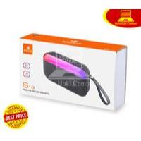 Speaker Bluetooth Wireless Kisonli S19 S-19 Slim Fit RGB Light Colorful Deep Bass Portable