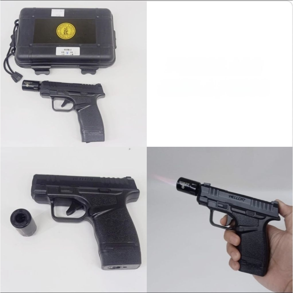 Pemantik Replika Pistol + Silencer Mancis Korek Api Aksesoris Unik