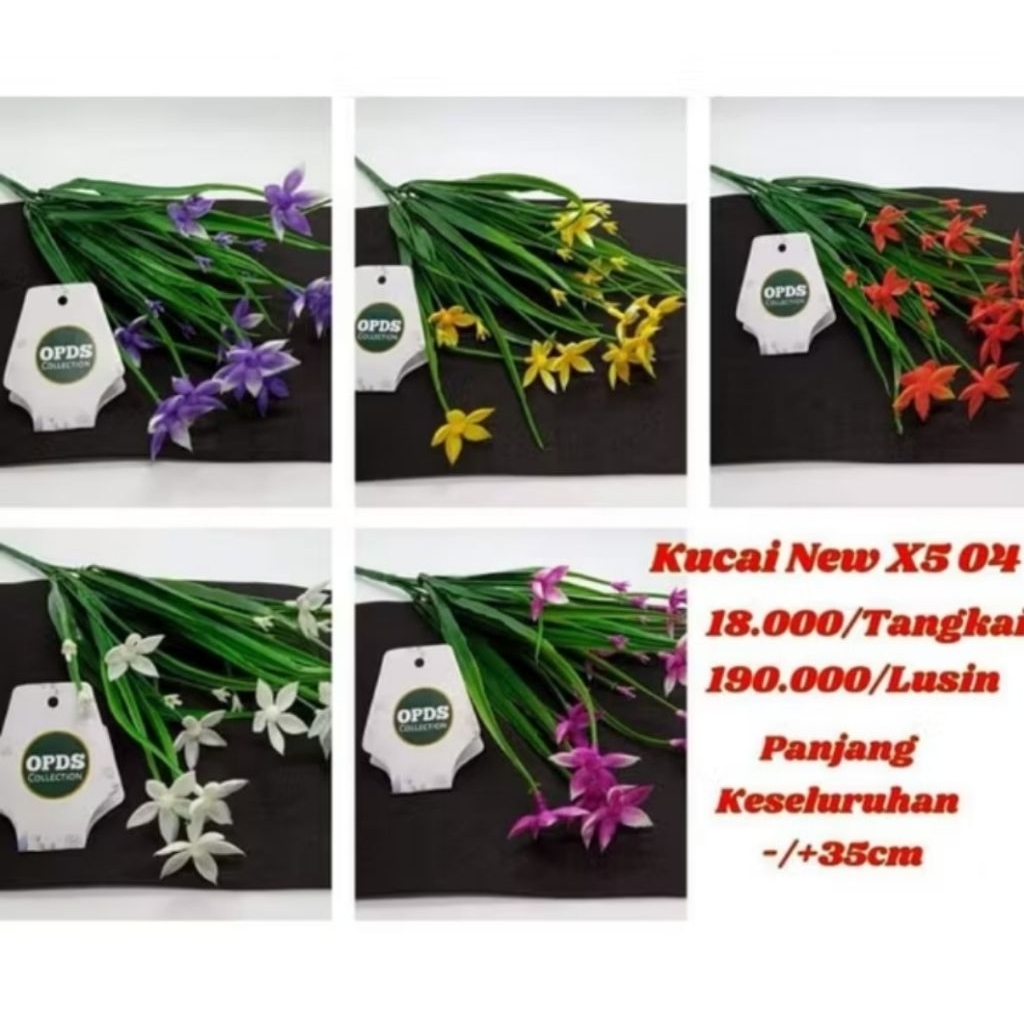 1 Tangkai Bunga Kucai New X5 04 Kucai Bunga Imitasi Bunga Kucai Plastik