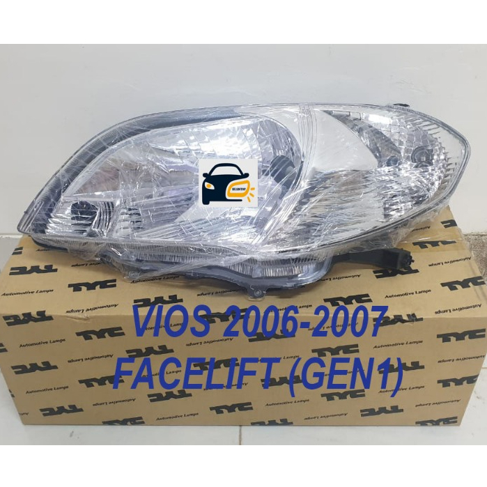 Headlamp Lampu Depan Toyota Vios GEN1 Facelift 2006 2007 TYC