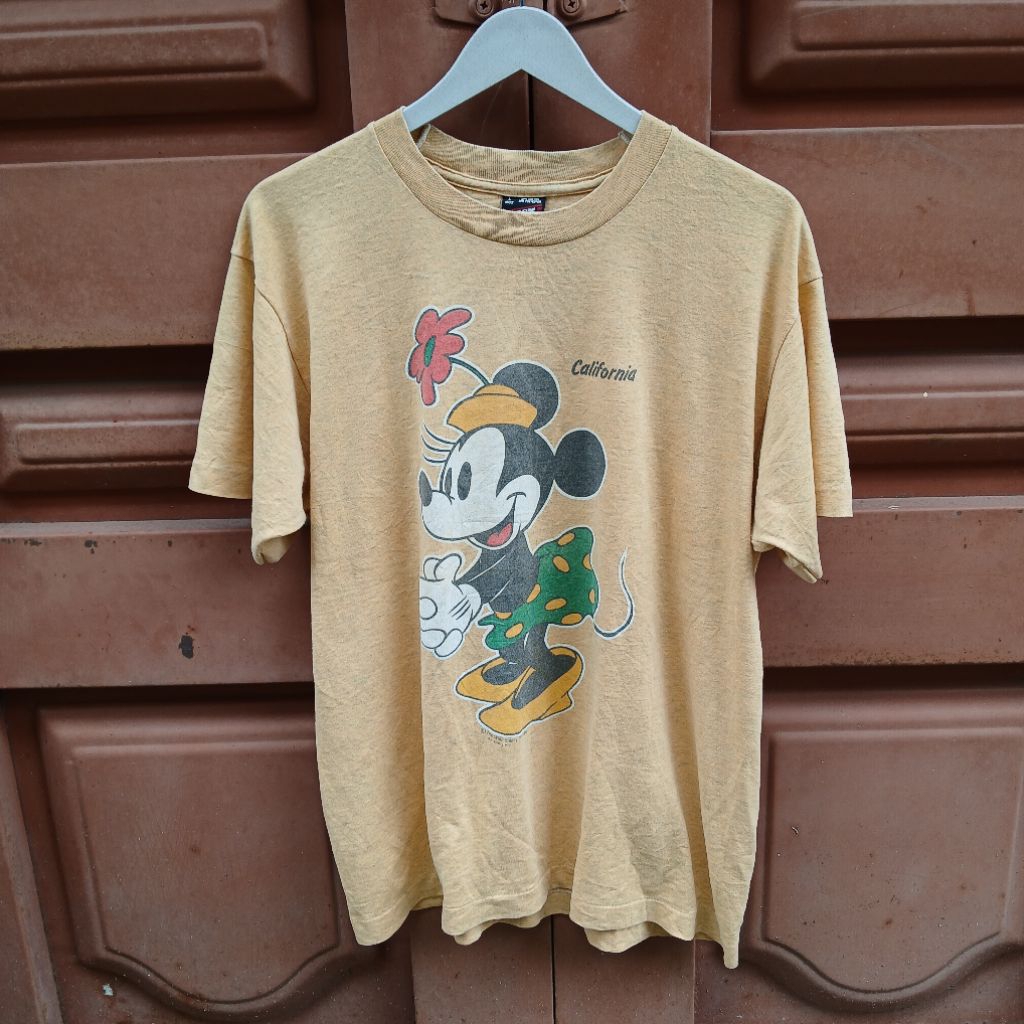 Kaos Vintage 80s Minnie Mouse California Best Fruit Of The Loom - L