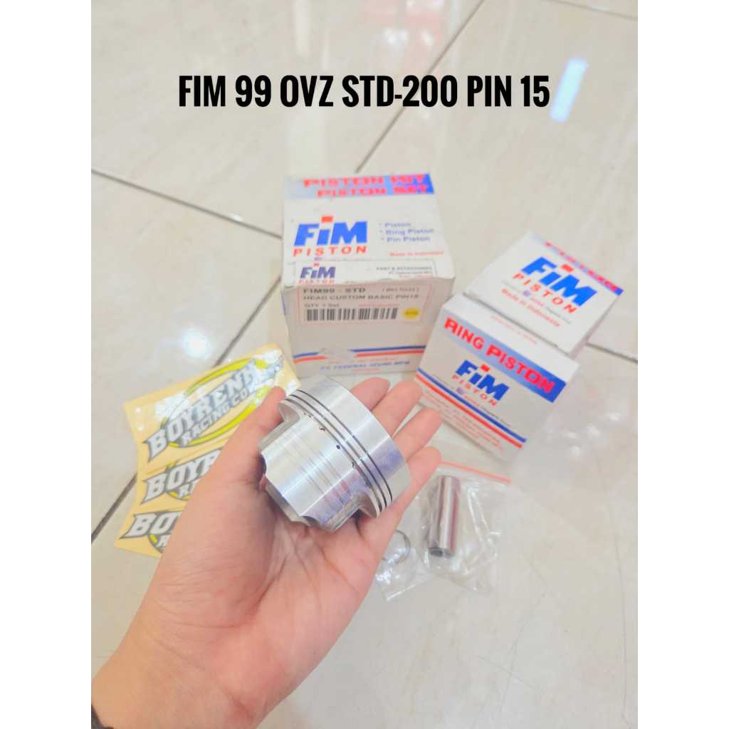 PISTON KIT FIM 99 CUSTOM MENTAH PIN 15 61 61,5 62 62,5 63 mm  PIN 15-FIM99-BOYRENK RACING CONCEPT