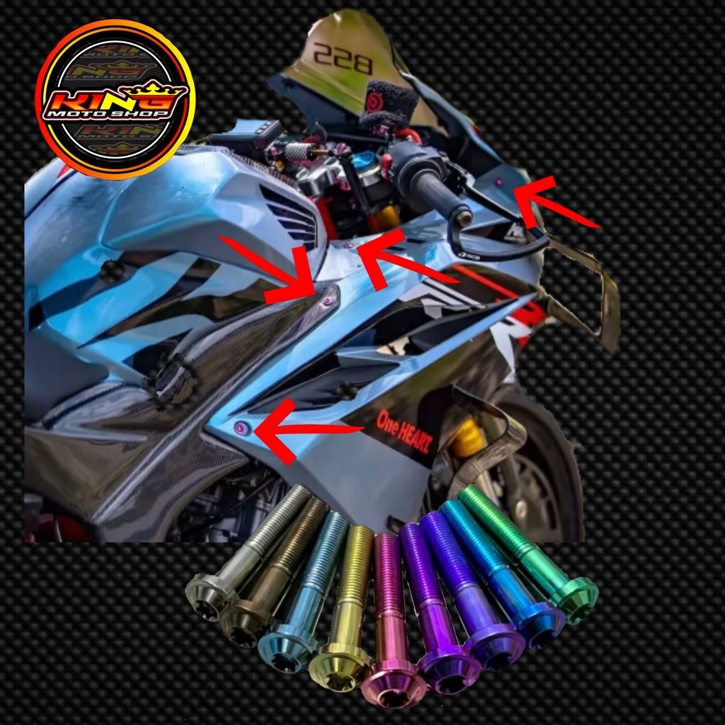 baut body cbr 250 rr r titanium per 1 biji