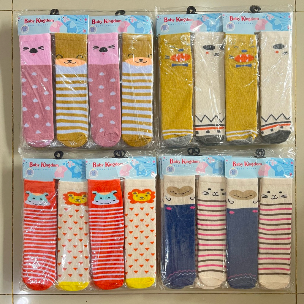 (GROSIR 12 pc) KaosKaki Anak Baby Kingdom / Kaos kaki bayi panjang / grosir kaos kaki bayi murah
