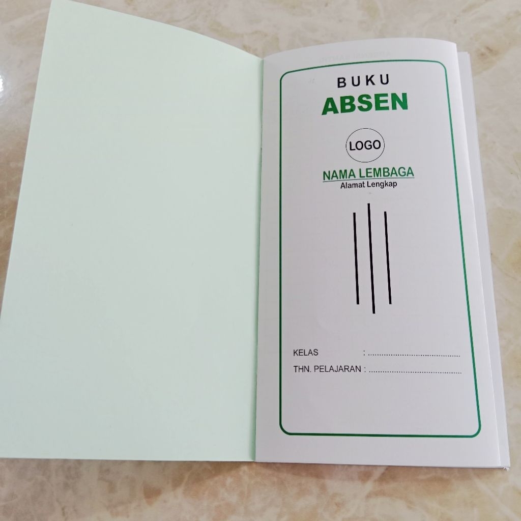 Buku Absen santri siswa tpq madin pondok Tk Paud anak Sekolah