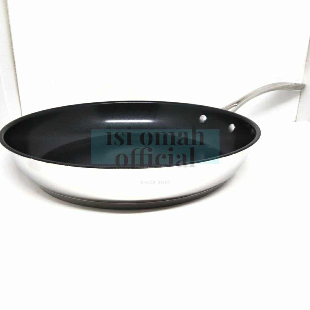 Maxim Wajan Teflon Anti Lengket Frypan Stainless Steel 30cm Export Quality