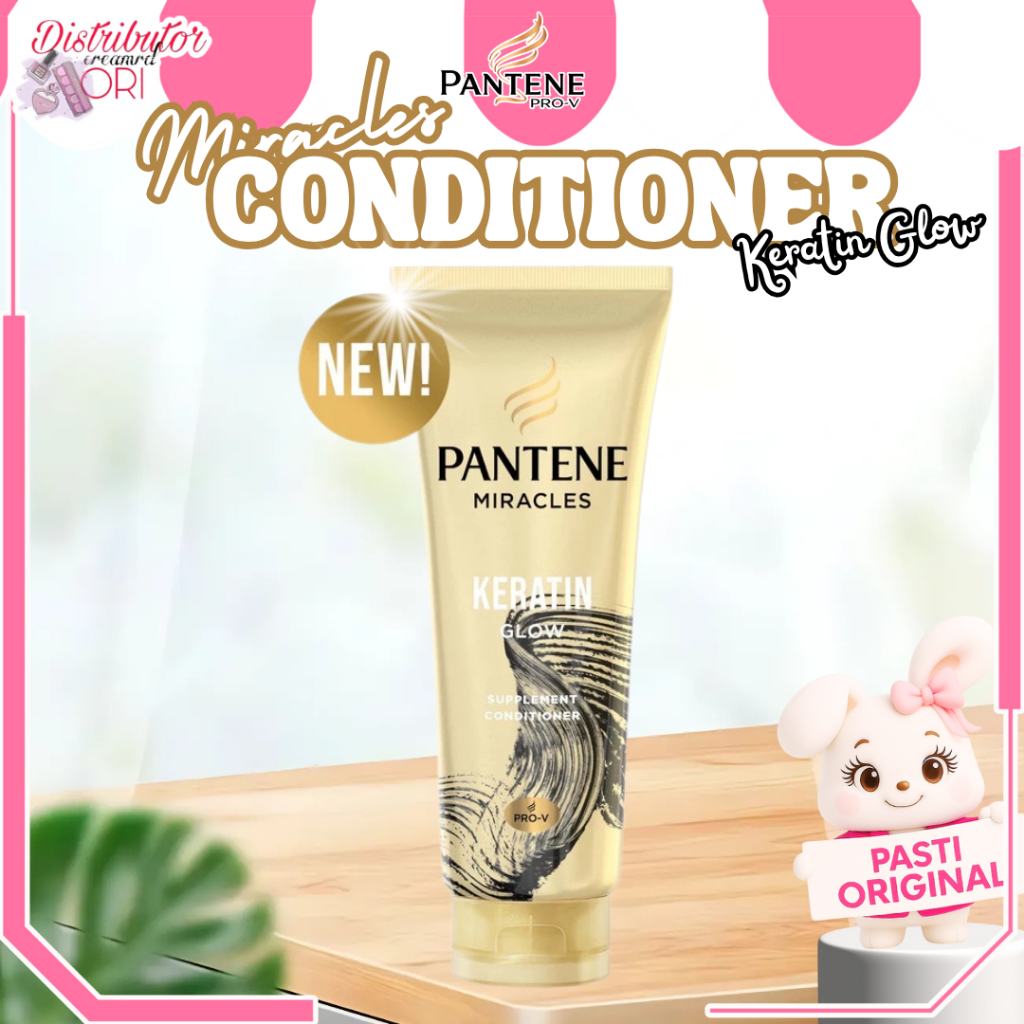 Pantene Conditioner Miracles Keratin Glow Daily Hair Supplement 150ml | Distributor Cream Ori