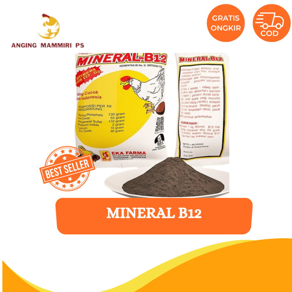 MINERAL B12 - EKA FARMA - UNTUK AYAM PETELUR