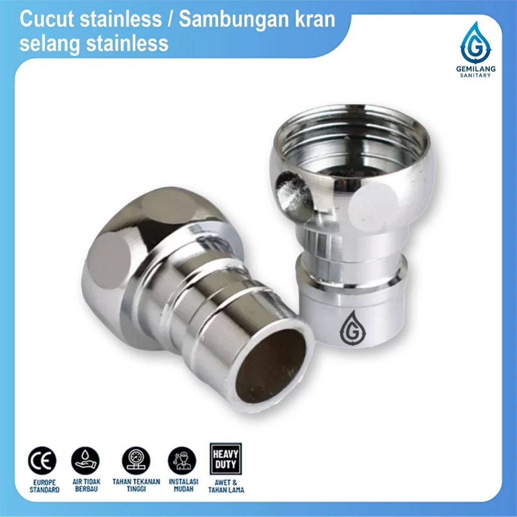 Sambungan Kran Taman Cucut Stainless | Sambungan Selang Taman Cucut Berkualitas