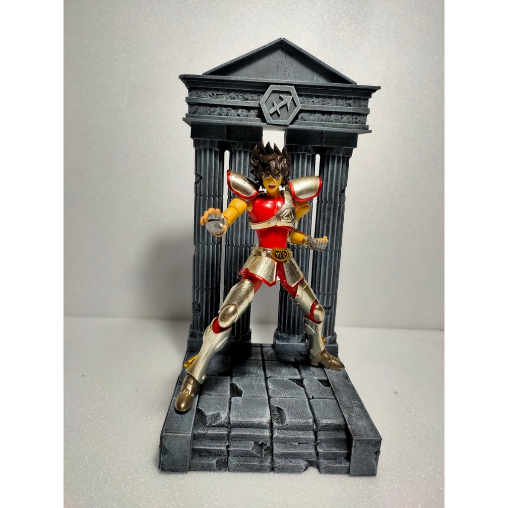 Diorama Action Figure Saint Seiya Kuil Mini Sagitarius Zodiak SCM Mainan Miniatur Toys Hobby