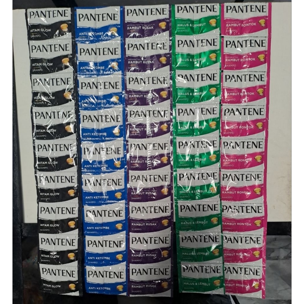 [Minim Beli 6 Renteng] PANTENE Shampo Sachet 10ml - Anti Ketombe/Rambut Rontok/Halus & Lembut/Rambut