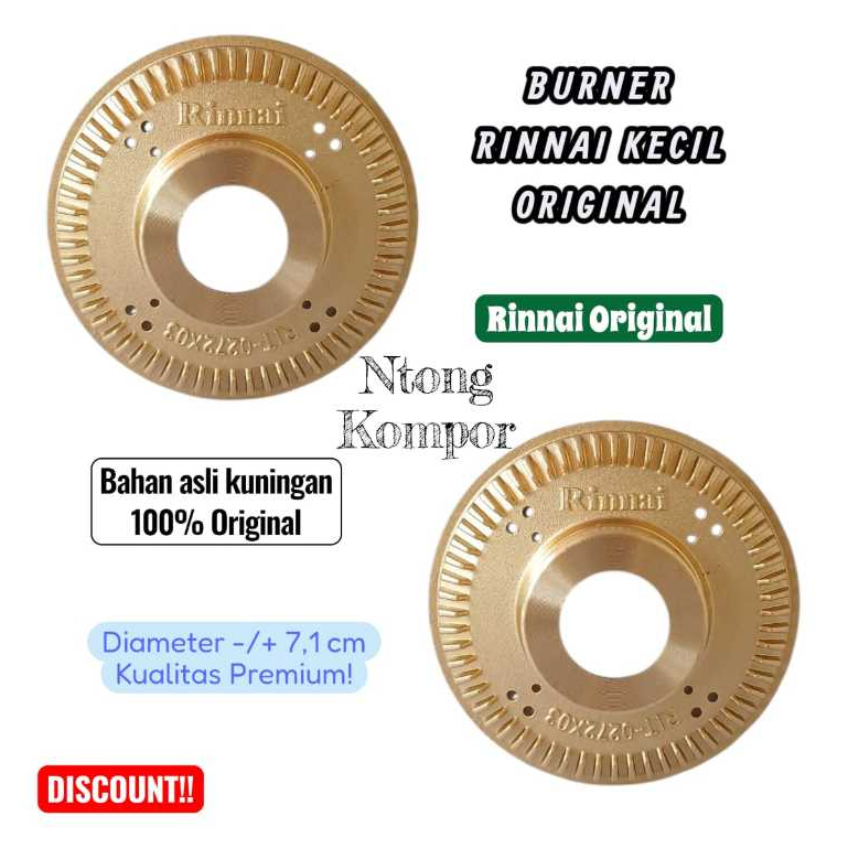 BURNER KOMPOR GAS RINNAI KECIL KUNINGAN KOMPOR GAS RINNAI KECIL ORIGINAL