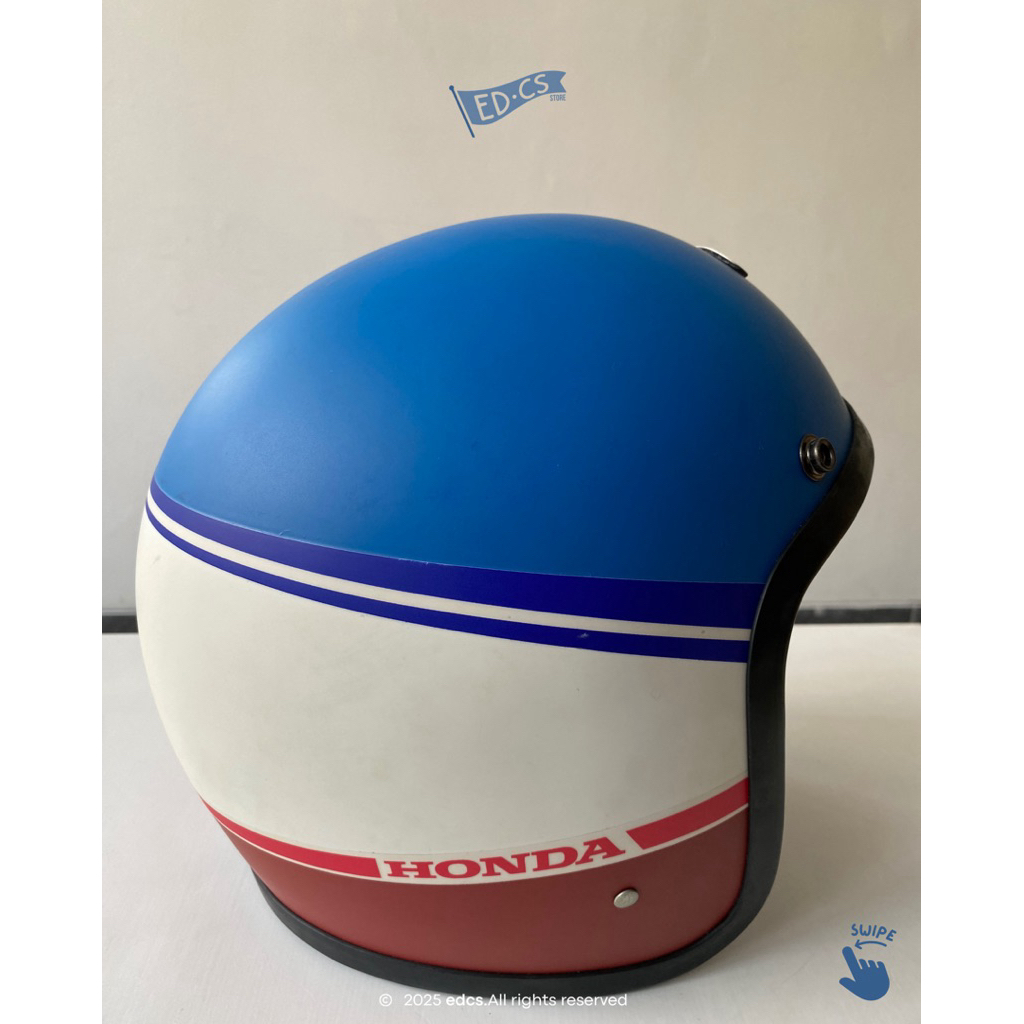 helm honda line vintage (reproduced)