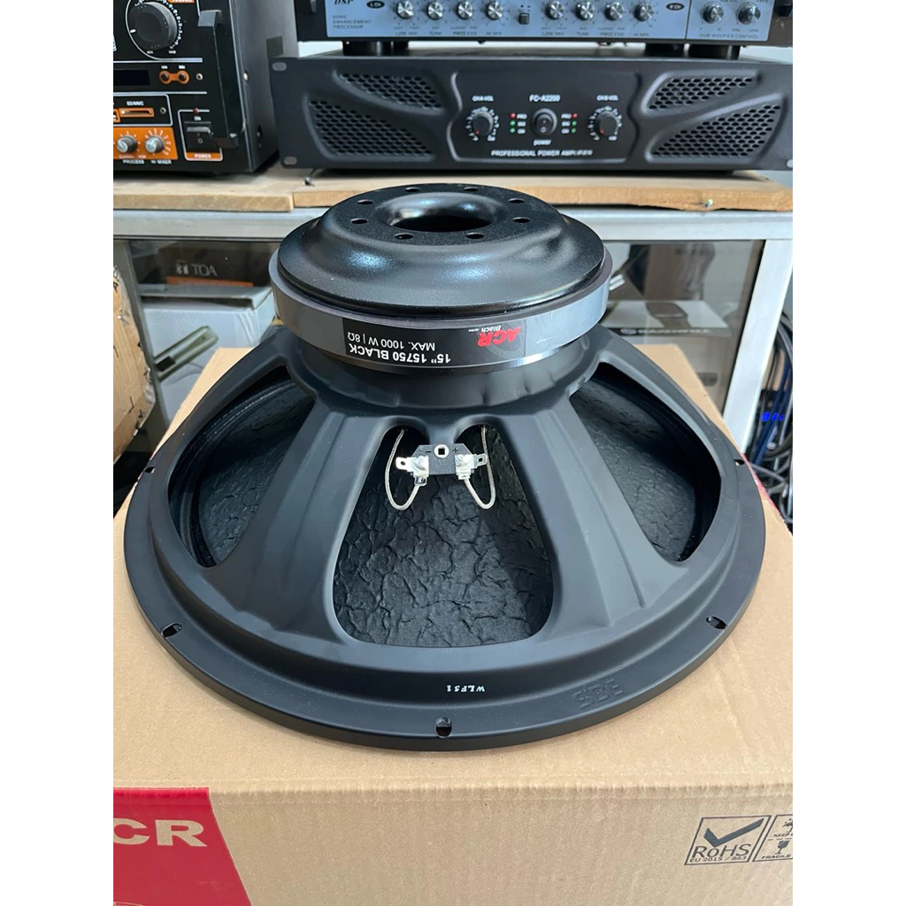 Speaker ACR 15750 Black Woofer 15 Inch Voice Coil 3 Inch 1000 Watt Max Original | ACR15750 15in 15in