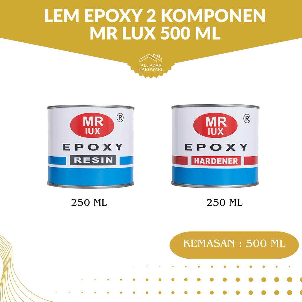 Perekat epoksi dua komponen resin hardener 250 ml kaleng untuk serbaguna