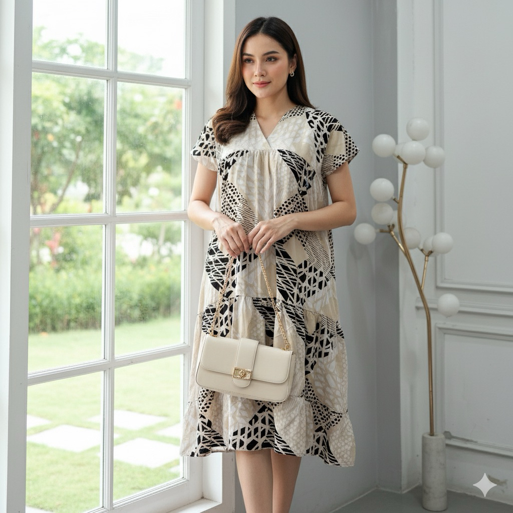 Daster Rayon Premium / Daster Rempel Susun / Elan Dress