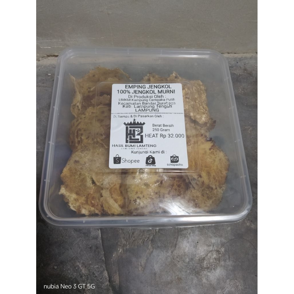 emping jengkol / kerupuk jengkol mentah 250 gram