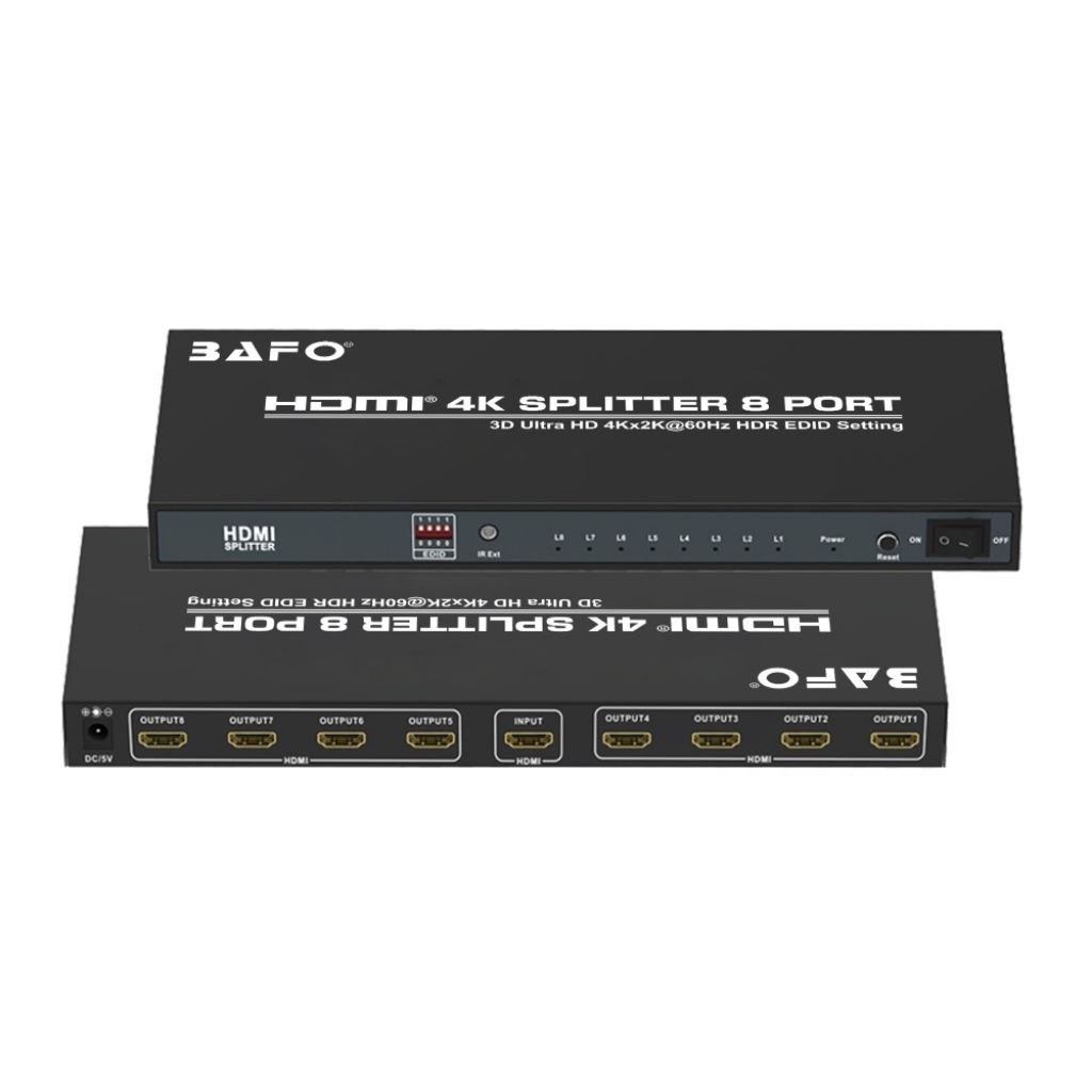 BAFO HDMI SPLITTER 8 PORT / 1-8 / 1X8 4K