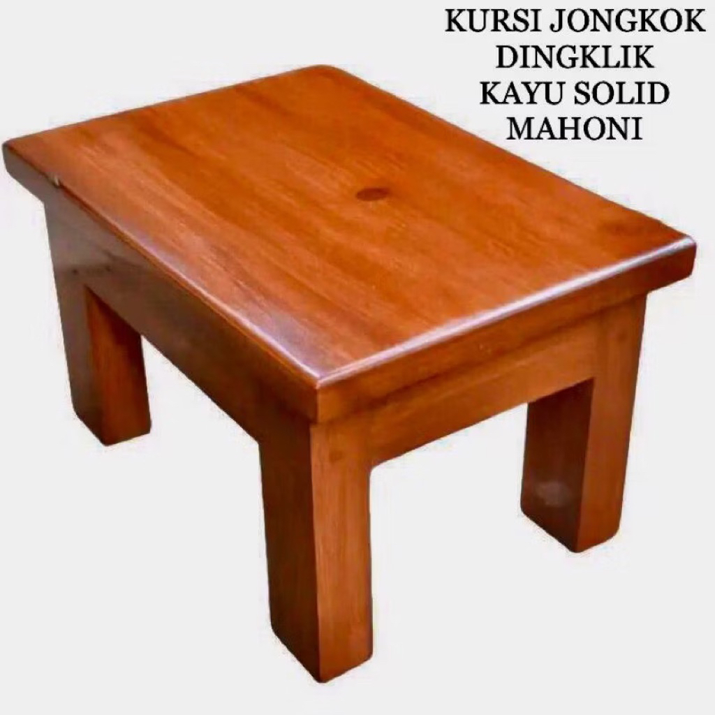 Custom Meja Kayu Lesehan Anti Goyang Kayu Solid Mahoni