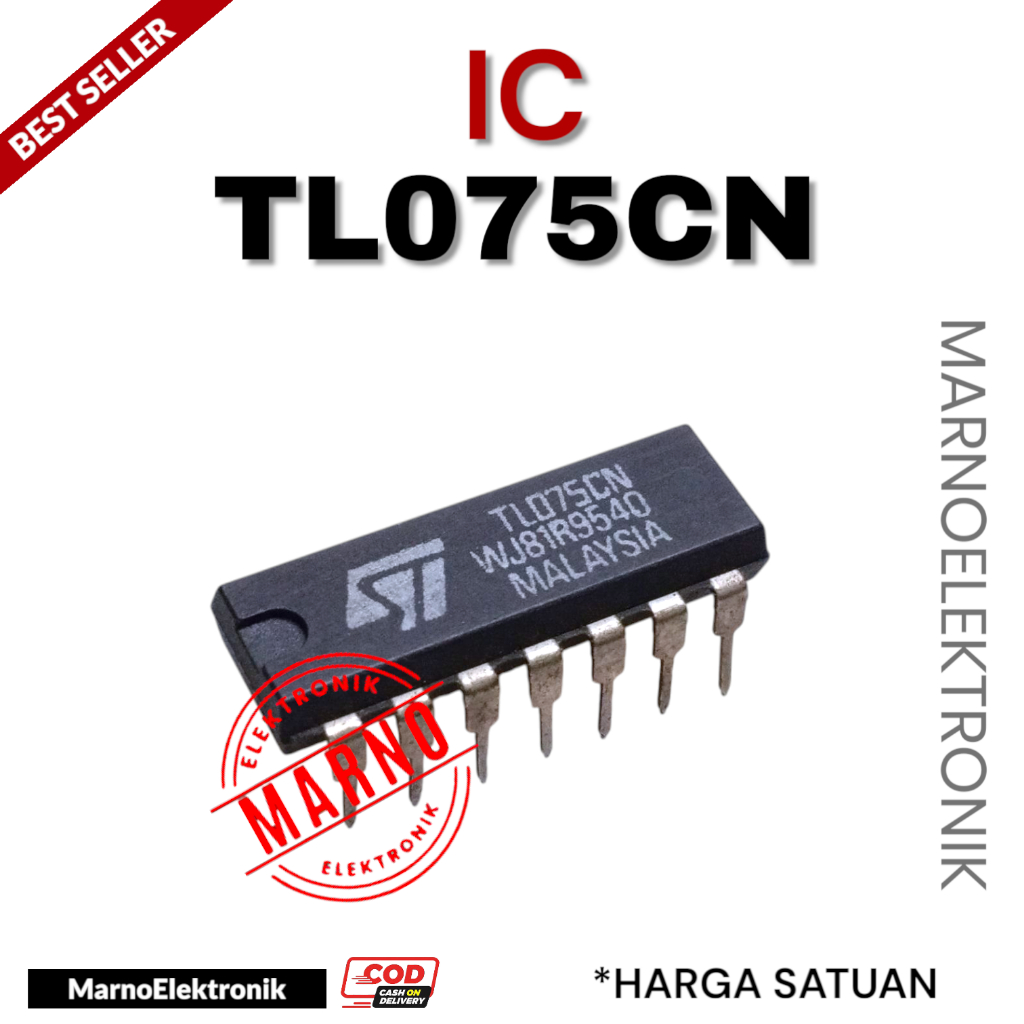 IC TL075CN TL 075CN TL075 TL 075 TL-075CN TL-075 ASLI ORIGINAL ORI