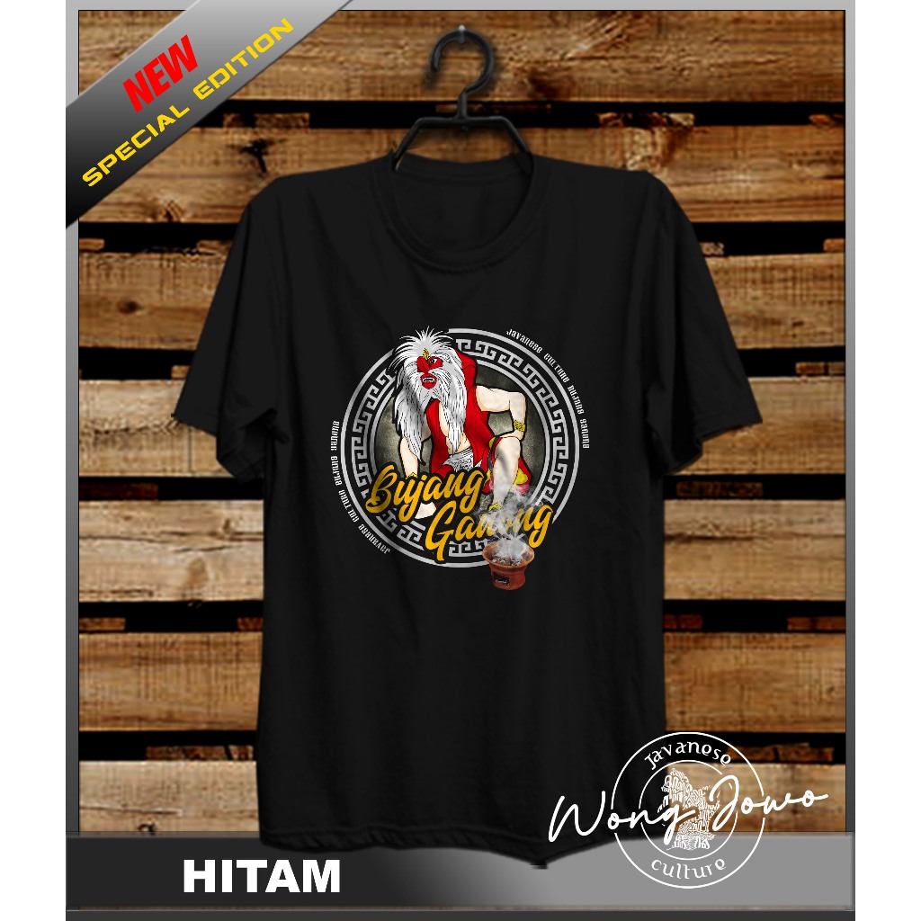 KAOS JAWA KEJAWEN BUJANG GANONG KAOS BUDAYA JAWA JAVANESE CULTURE JARANAN WARNA HITAM NEW