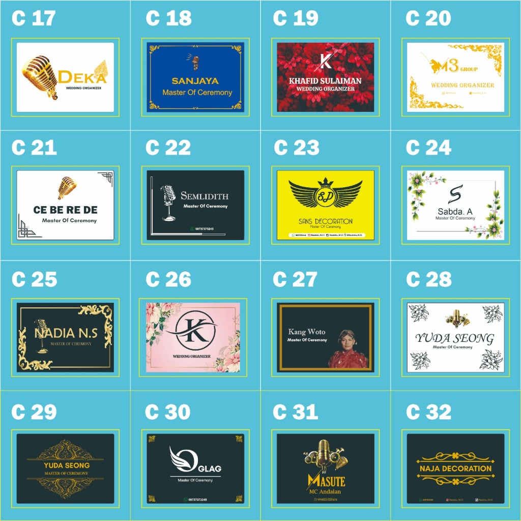 Cue Card Papan Mc - Mc Branding Akrilik Custom Co