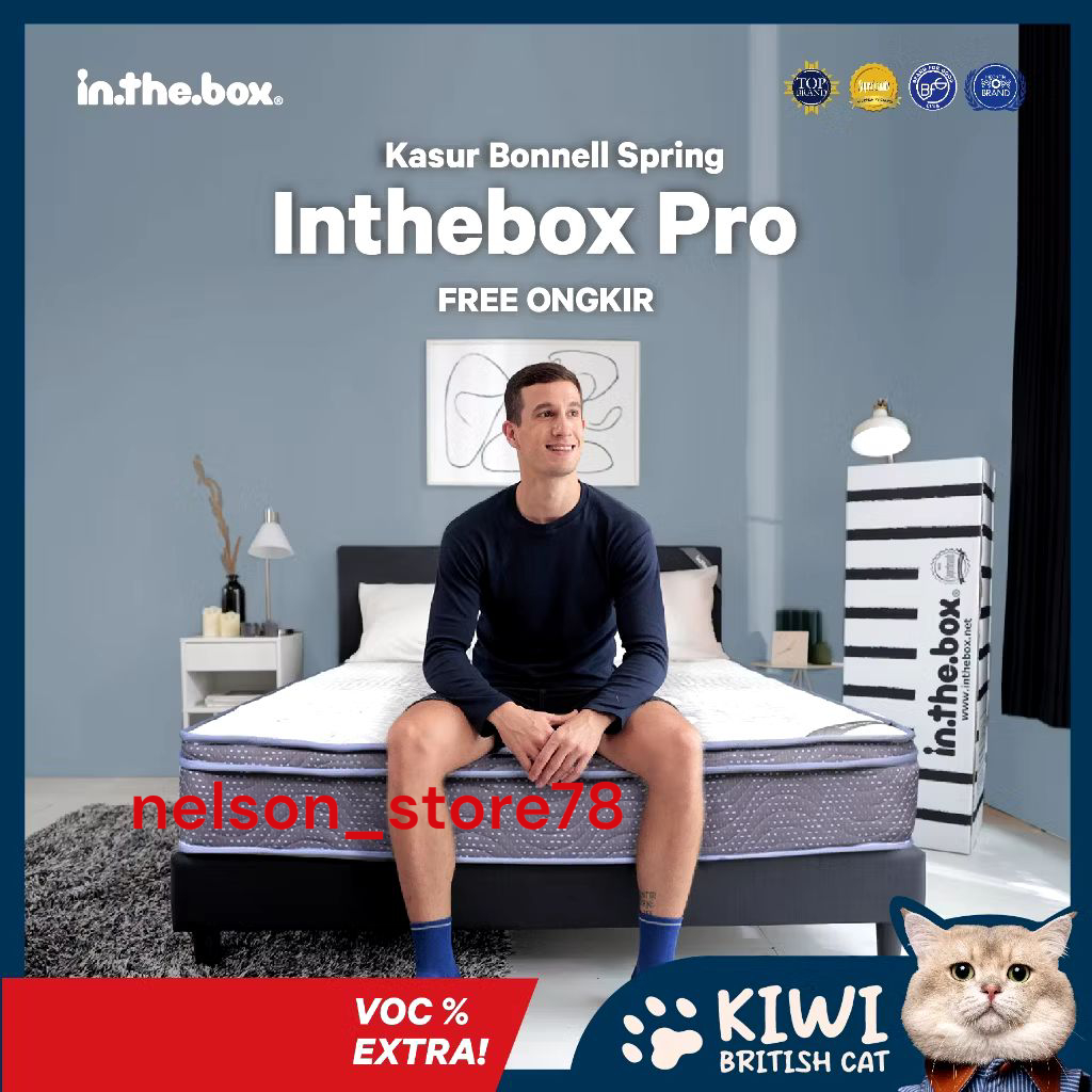 Kasur IN THE BOX PRO Uk. 100x200x24 Kasur Spring Bed Gratis Bantal