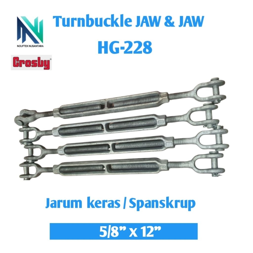 Turnbuckle Jaw & Jaw HG228 5/8" x 12" CROSBY Original