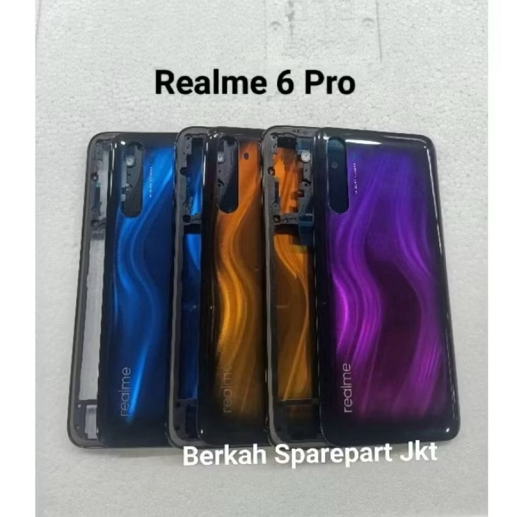 CASING / BEZEL + BACKDOOR REALME 6 PRO ORIGINAL