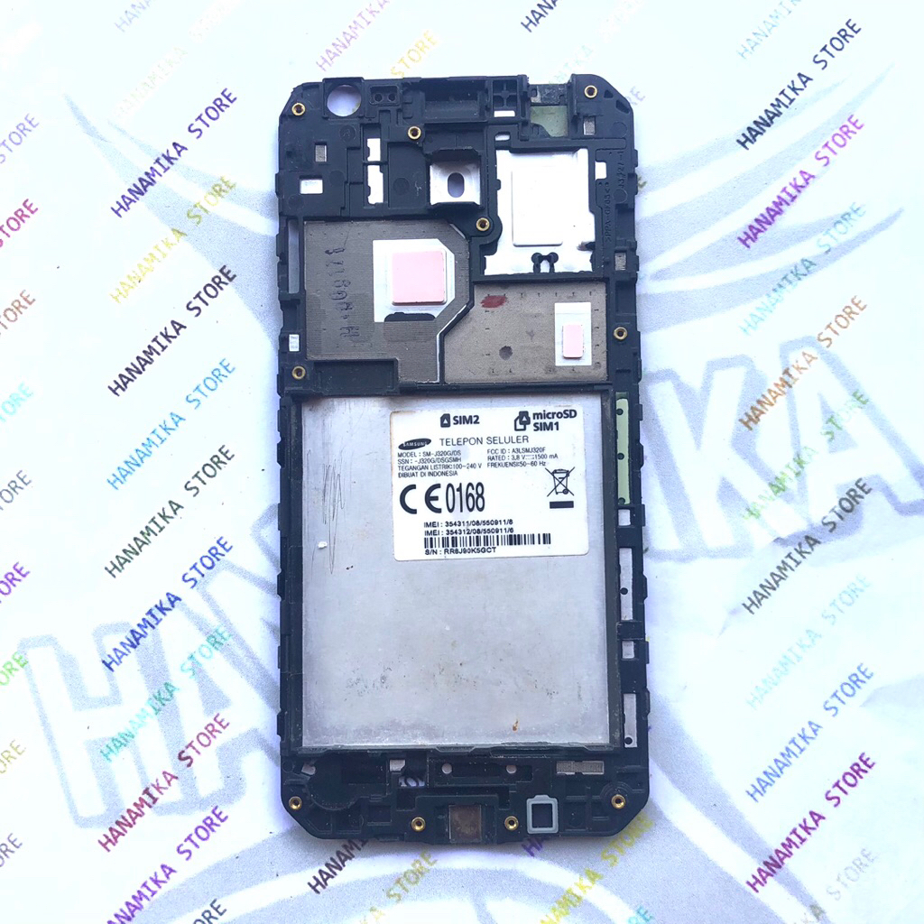 frame / tatakan lcd / tulang tengah samsung galaxy J3 2016 / J320 ori copotan