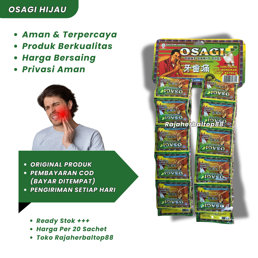 Osagi Hijau Kapsul Sakit Gigi / Obat Sakit Gigi Ampuh