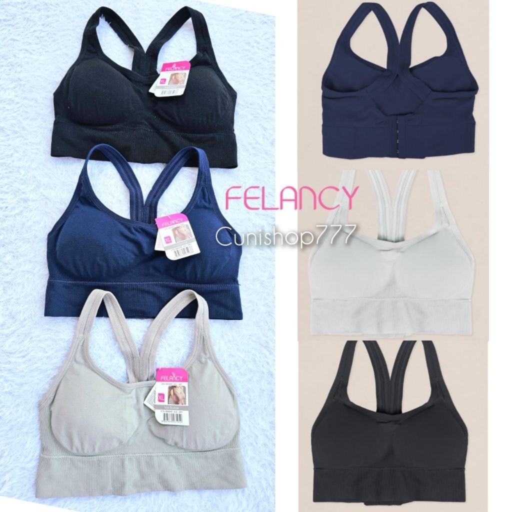 BRA SPORT FELANCY TANPA KAWAT BH OLAHRAGA WANITA WIRELESS NON WIRE 070-080049 YOGA TENNIS PADEL GYM 