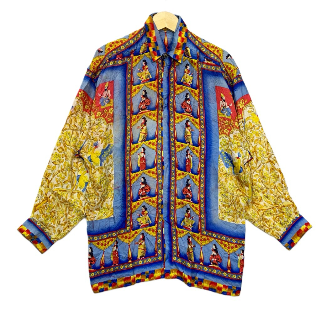 kode M119 VERSACE Kemeja vintage size xl lokal Kemeja vintage kemeja mewah kemeja sultan kemeja silk