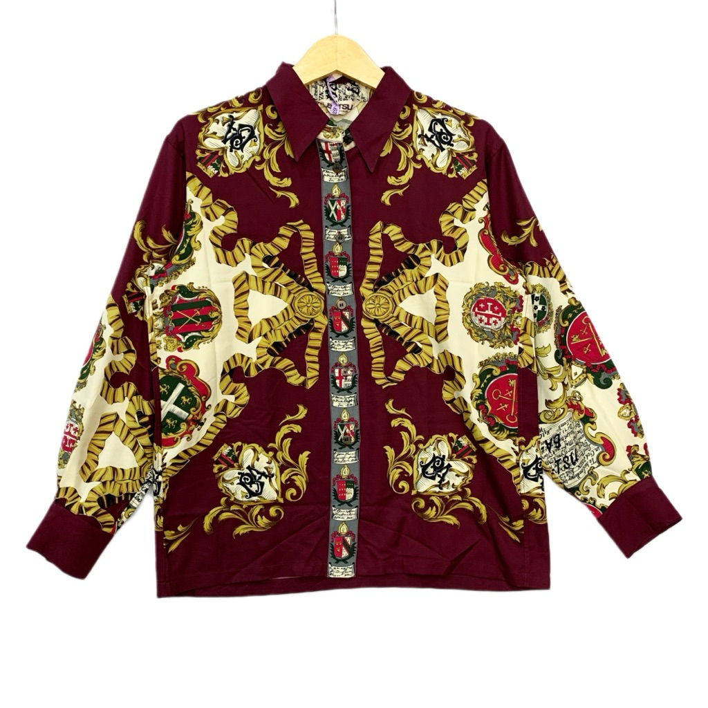 kode M121 kemeja vintage Size M lokal Kemeja vintage kemeja mewah kemeja sultan kemeja silk kemeja p