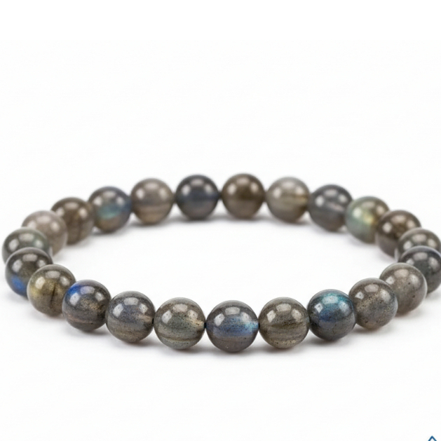 Gelang Batu Labradorite Asli 8mm