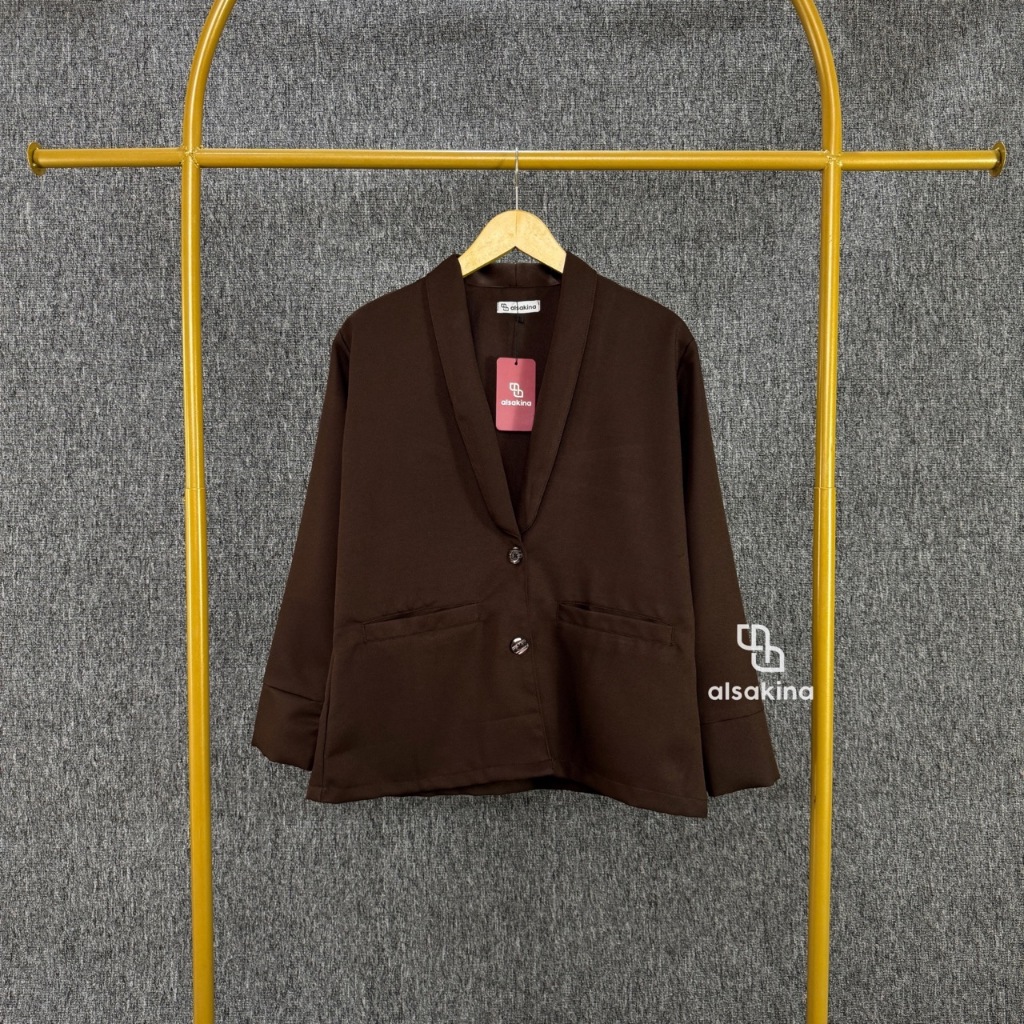 Karla Blazer Semi Wool Wanita - Blazer Outer Korean Wanita - Blazer Outfit Hijab - Blazer Formal Cas