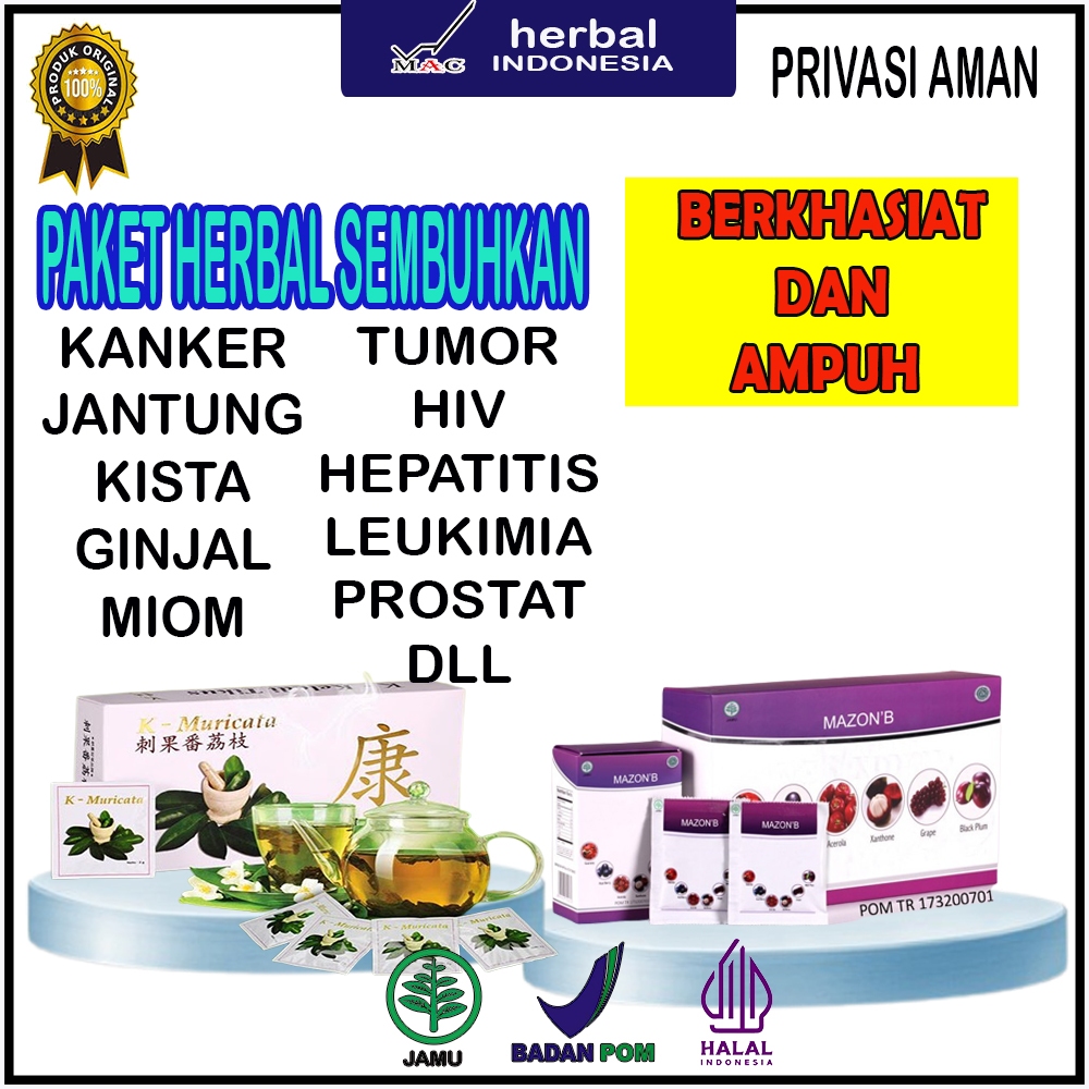 K Muricata dan Mazon B ORIGINAL Obat Herbal Kista dan Miom Terbukti Ampuh Mengobati Kanker Serviks S