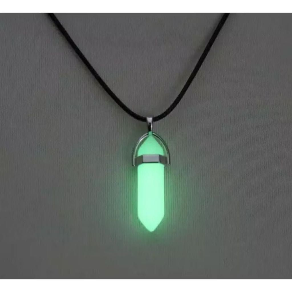 Kalung Liontin Batu Akik Fosfor Bisa Menyala Dalam Gelap
