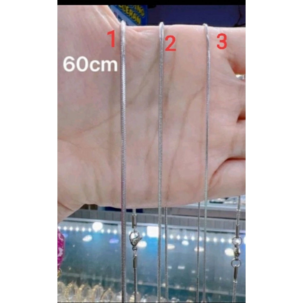 KALUNG TITANIUM BELUT WARNA SILVER