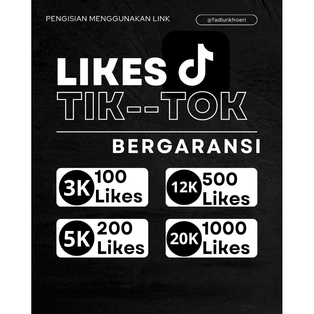 Tiktok Likes permanen bergaransi