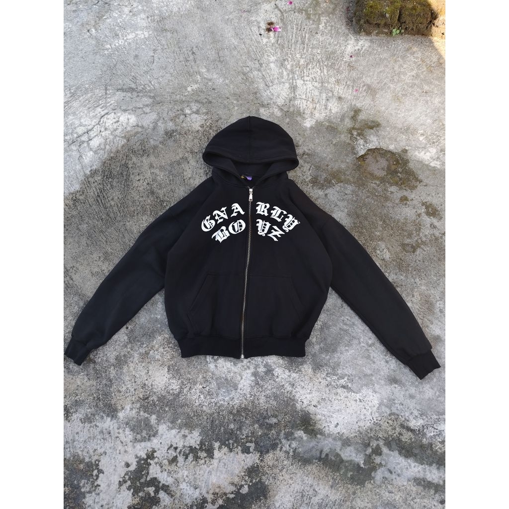 gnarly boyz x greedy dust zip hoodie